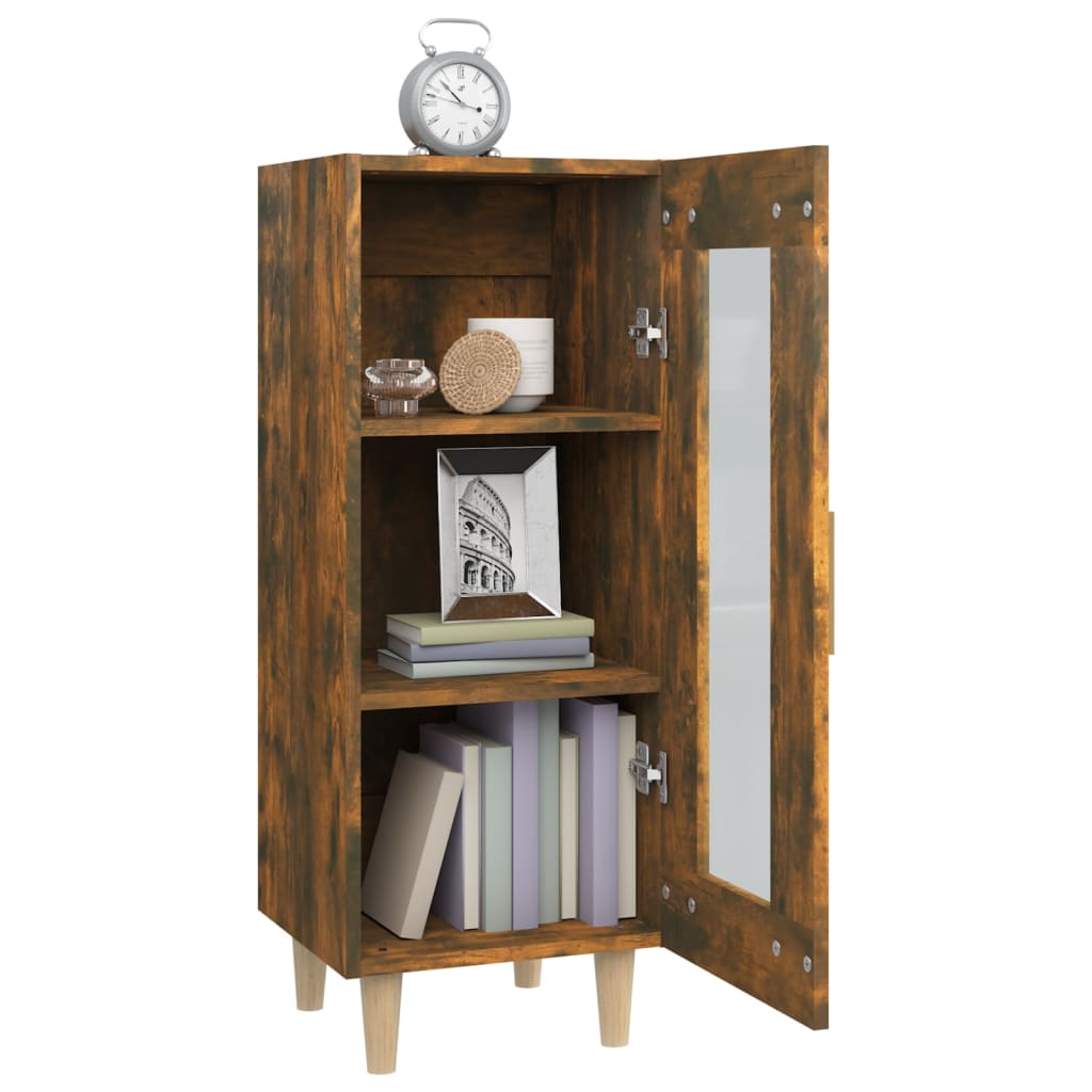 vidaXL Sideboard Smoked Oak 34.5x34x90 cm Engineered Wood