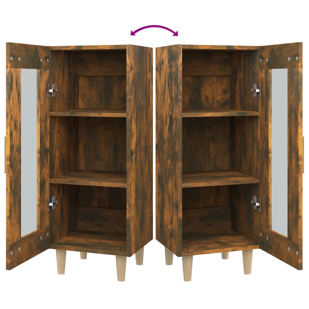 vidaXL Sideboard Smoked Oak 34.5x34x90 cm Engineered Wood