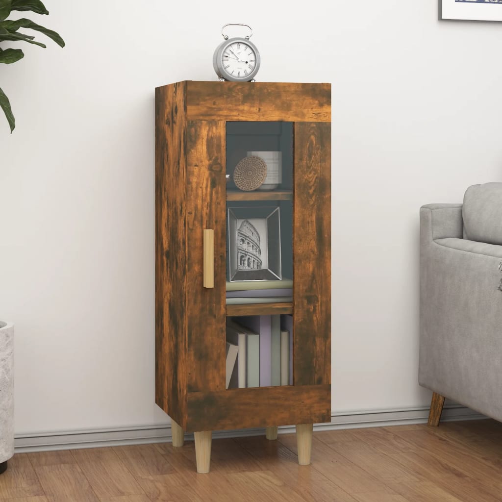vidaXL Sideboard Smoked Oak 34.5x34x90 cm Engineered Wood