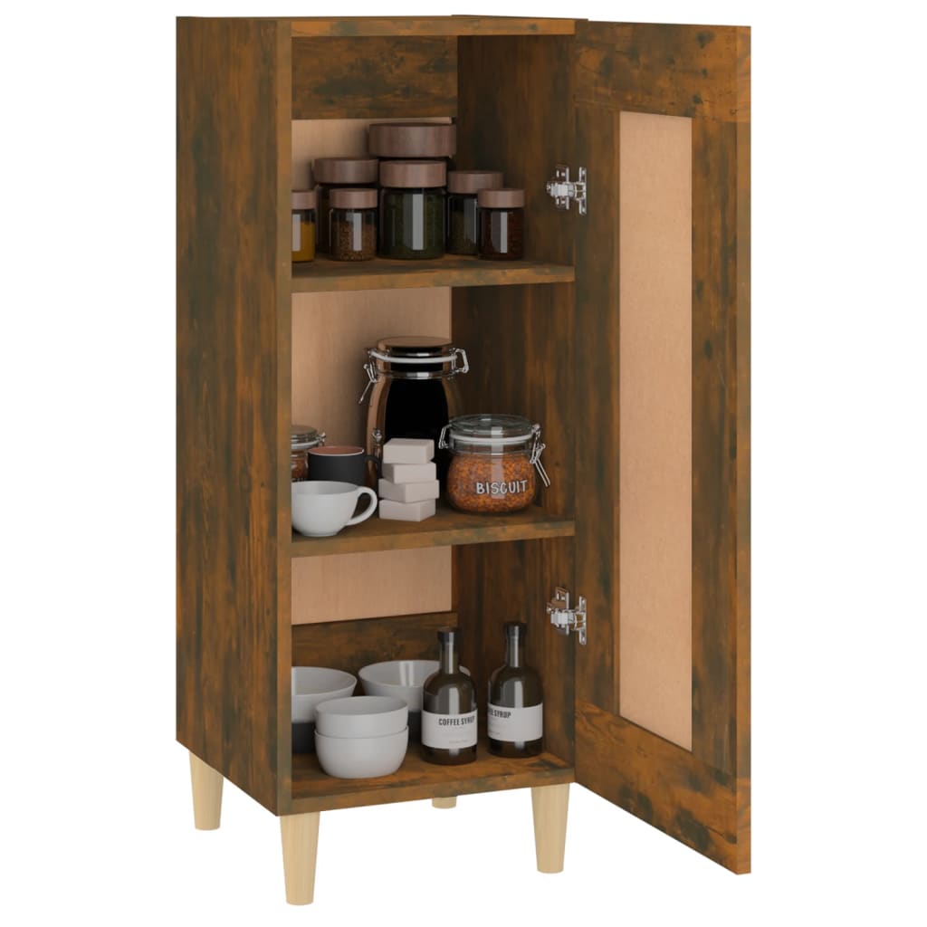 vidaXL Sideboard Smoked Oak 34.5x34x90 cm Engineered Wood