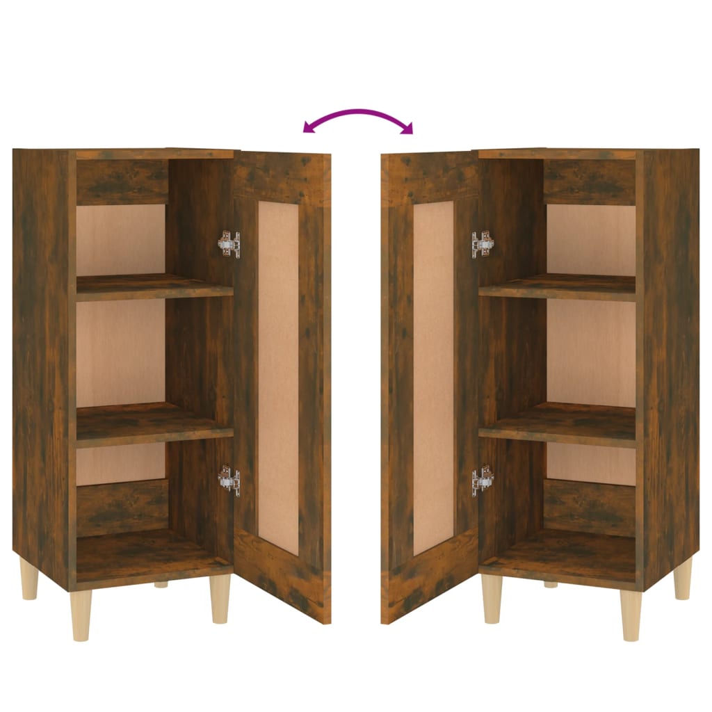 vidaXL Sideboard Smoked Oak 34.5x34x90 cm Engineered Wood
