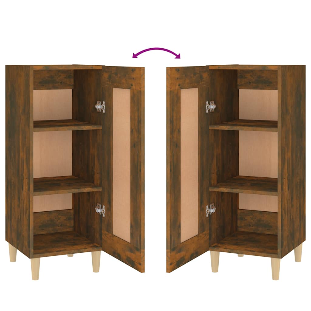 vidaXL Sideboard Smoked Oak 34,5x34x90 cm Engineered Wood