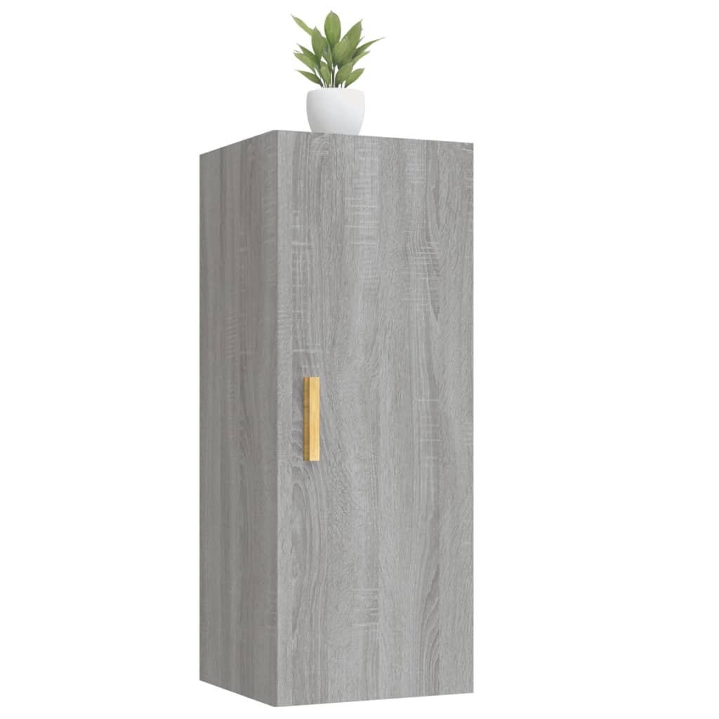 vidaXL Wall Cabinet Grey Sonoma 34.5x34x90 cm Engineered Wood