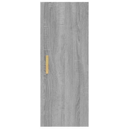 vidaXL Wall Cabinet Grey Sonoma 34.5x34x90 cm Engineered Wood