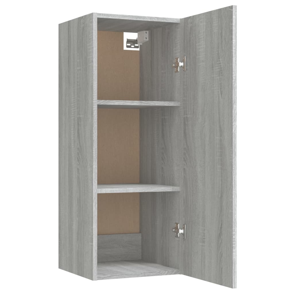 vidaXL Wall Cabinet Grey Sonoma 34.5x34x90 cm Engineered Wood