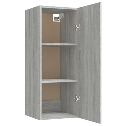 vidaXL Wall Cabinet Grey Sonoma 34.5x34x90 cm Engineered Wood