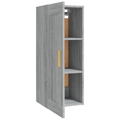 vidaXL Wall Cabinet Grey Sonoma 35x34x90 cm Engineered Wood