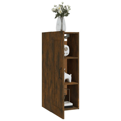 vidaXL Hanging Cabinet Smoked Oak 35x34x90 cm Engineered Wood