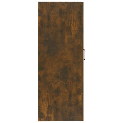 vidaXL Hanging Cabinet Smoked Oak 35x34x90 cm Engineered Wood