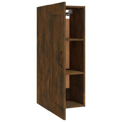 vidaXL Hanging Cabinet Smoked Oak 35x34x90 cm Engineered Wood