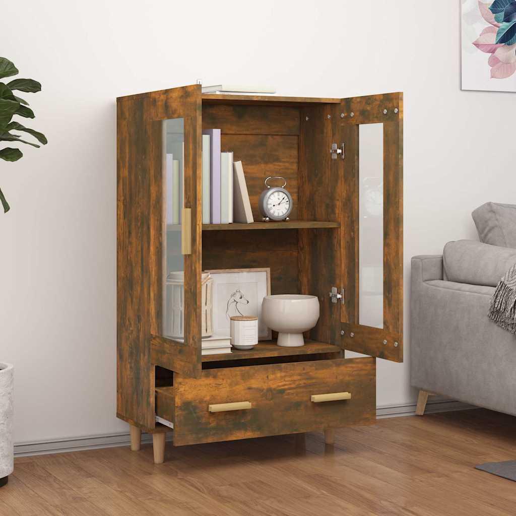 vidaXL Highboard Smoked Oak 70x31x115 cm Engineered Wood