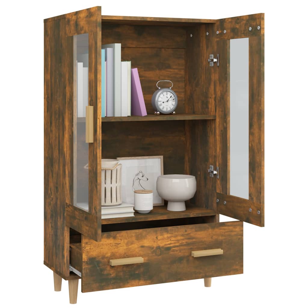 vidaXL Highboard Smoked Oak 70x31x115 cm Engineered Wood