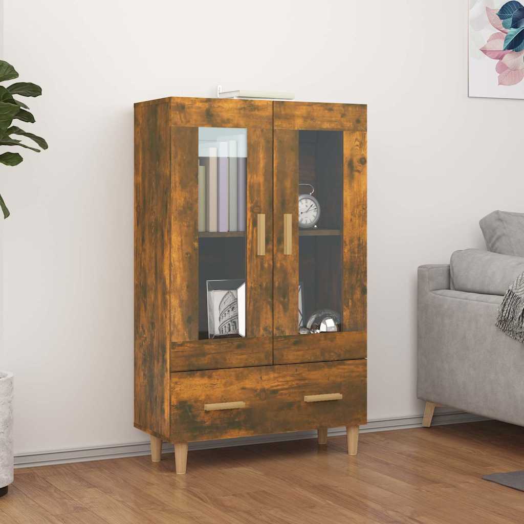 vidaXL Highboard Smoked Oak 70x31x115 cm Engineered Wood