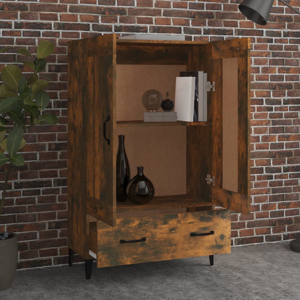 vidaXL Highboard Smoked Oak 70x31x115 cm Engineered Wood