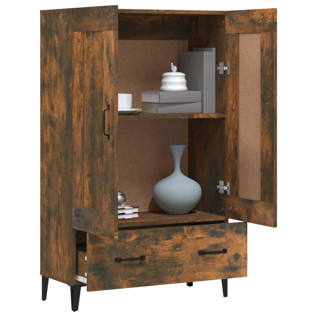 vidaXL Highboard Smoked Oak 70x31x115 cm Engineered Wood