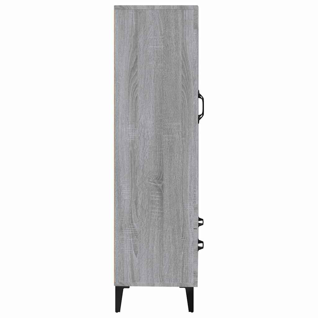 vidaXL Highboard Grey Sonoma 70x31x115 cm Engineered Wood