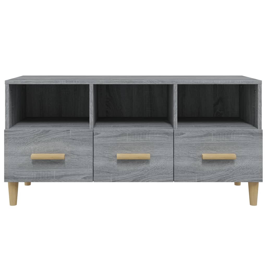 vidaXL TV Cabinet Grey Sonoma 102x36x50 cm Engineered Wood