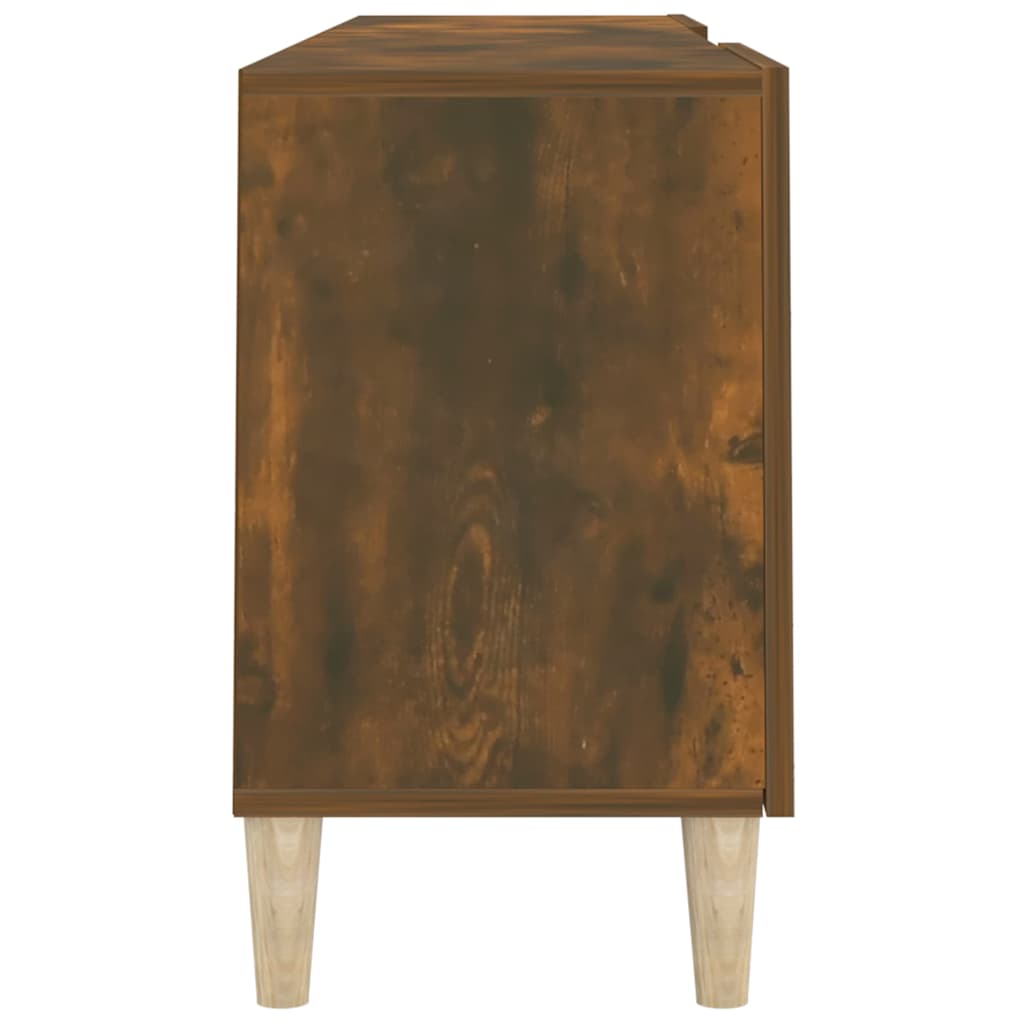 vidaXL TV Cabinet Smoked Oak 150x30x50 cm Engineered Wood