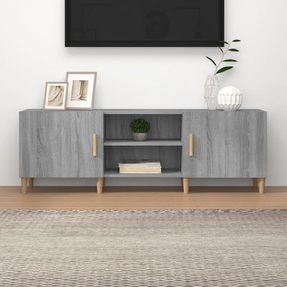 vidaXL TV Cabinet Grey Sonoma 150x30x50 cm Engineered Wood