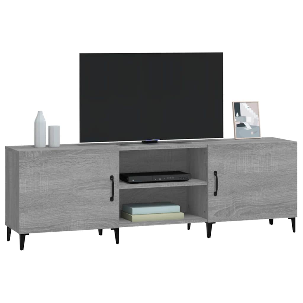 vidaXL TV Cabinet Grey Sonoma 150x30x50 cm Engineered Wood
