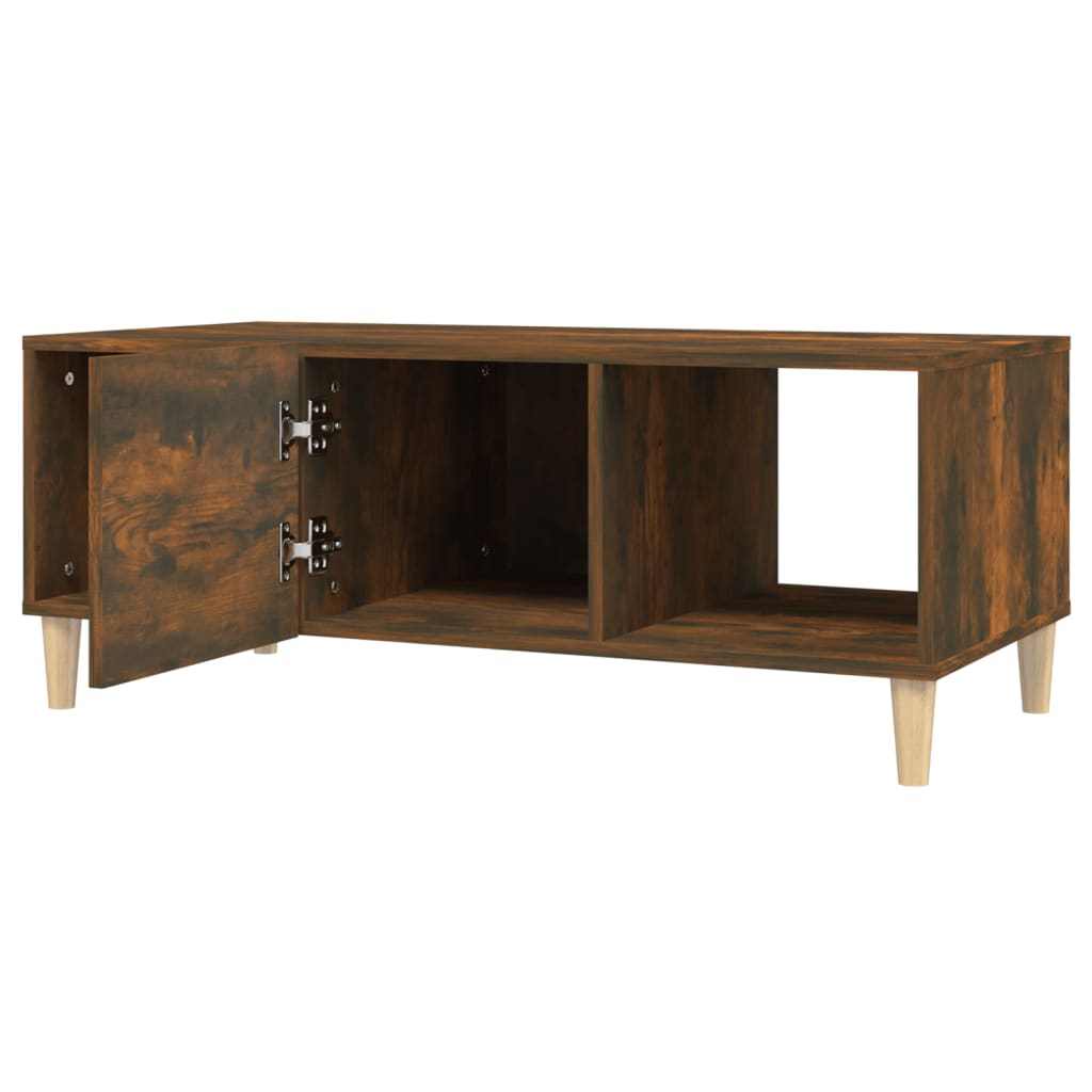vidaXL Coffee Table Smoked Oak 102x50x40 cm Engineered Wood