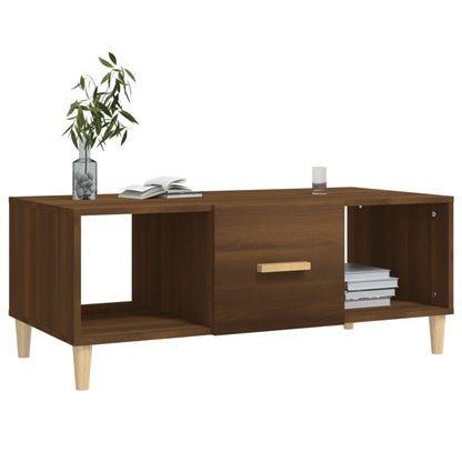vidaXL Coffee Table Brown Oak 102x50x40 cm Engineered Wood