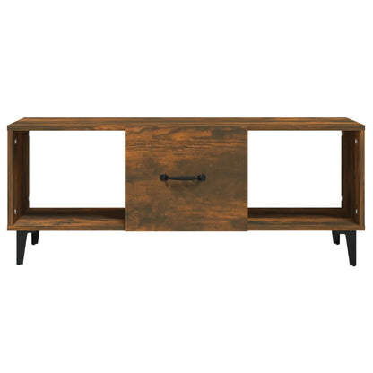 vidaXL Coffee Table Smoked Oak 102x50x40 cm Engineered Wood