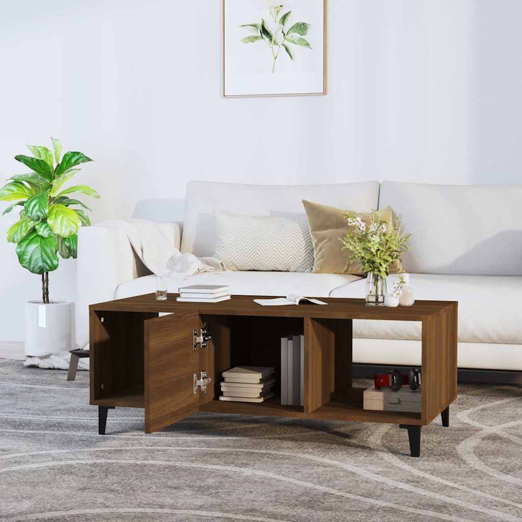 vidaXL Coffee Table Brown Oak 102x50x40 cm Engineered Wood