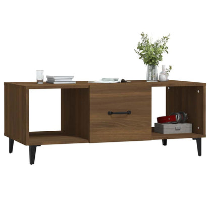 vidaXL Coffee Table Brown Oak 102x50x40 cm Engineered Wood