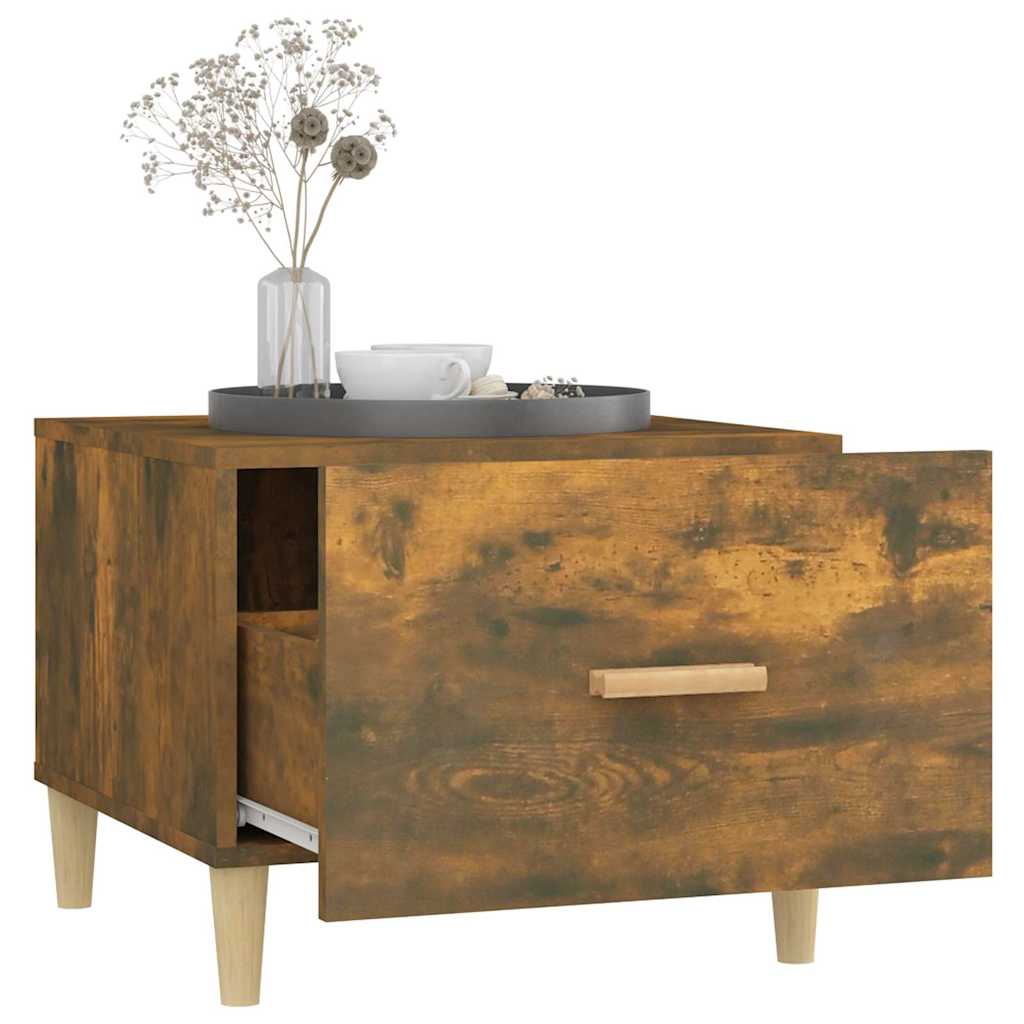 817531 vidaXL Coffee Table Smoked Oak 50x50x40 cm Engineered Wood