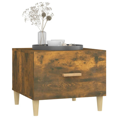 vidaXL Coffee Table Smoked Oak 50x50x40 cm Engineered Wood