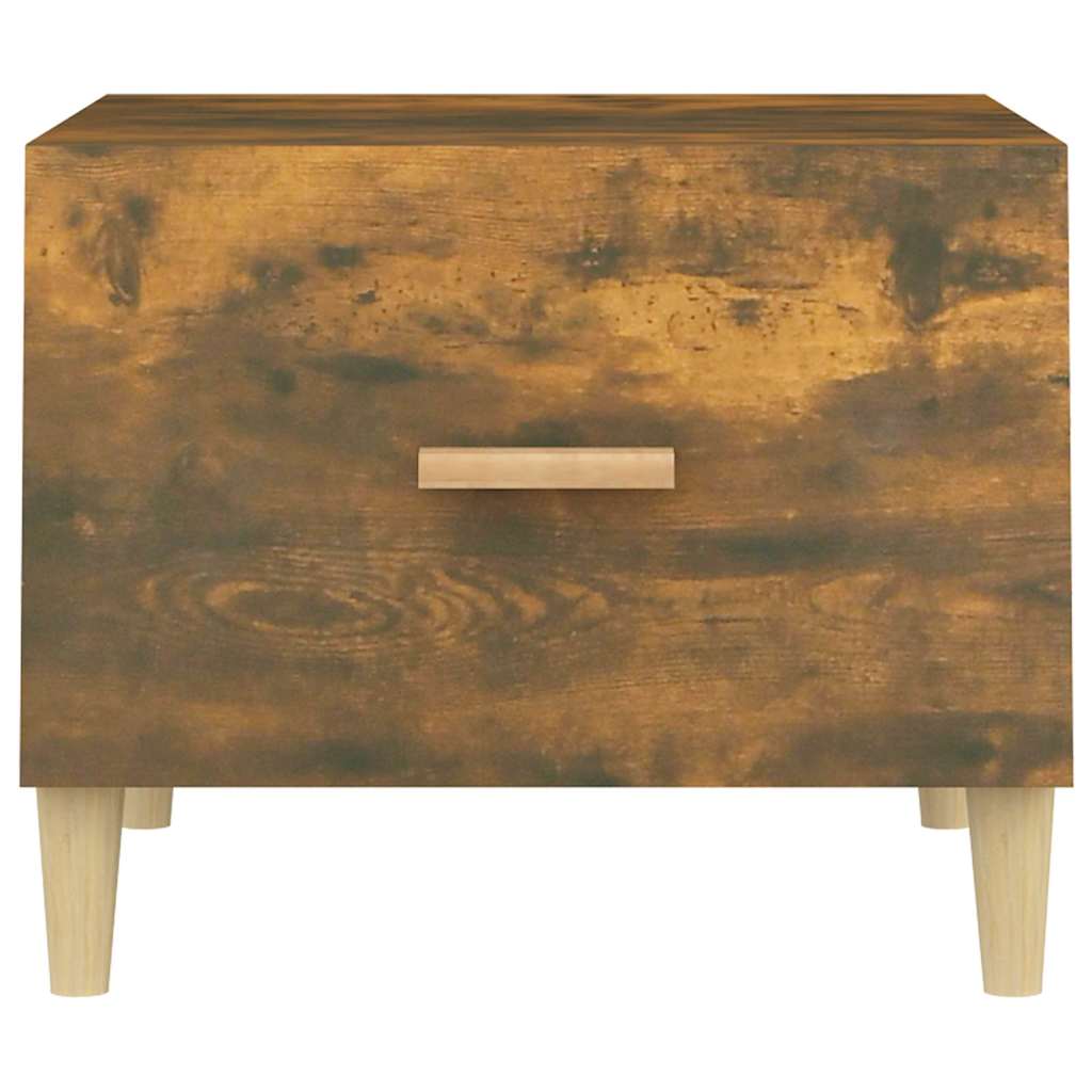 817531 vidaXL Coffee Table Smoked Oak 50x50x40 cm Engineered Wood