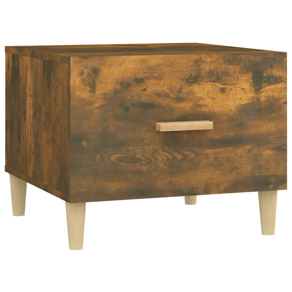 vidaXL Coffee Tables 2 pcs Smoked Oak 50x50x40 cm Engineered Wood