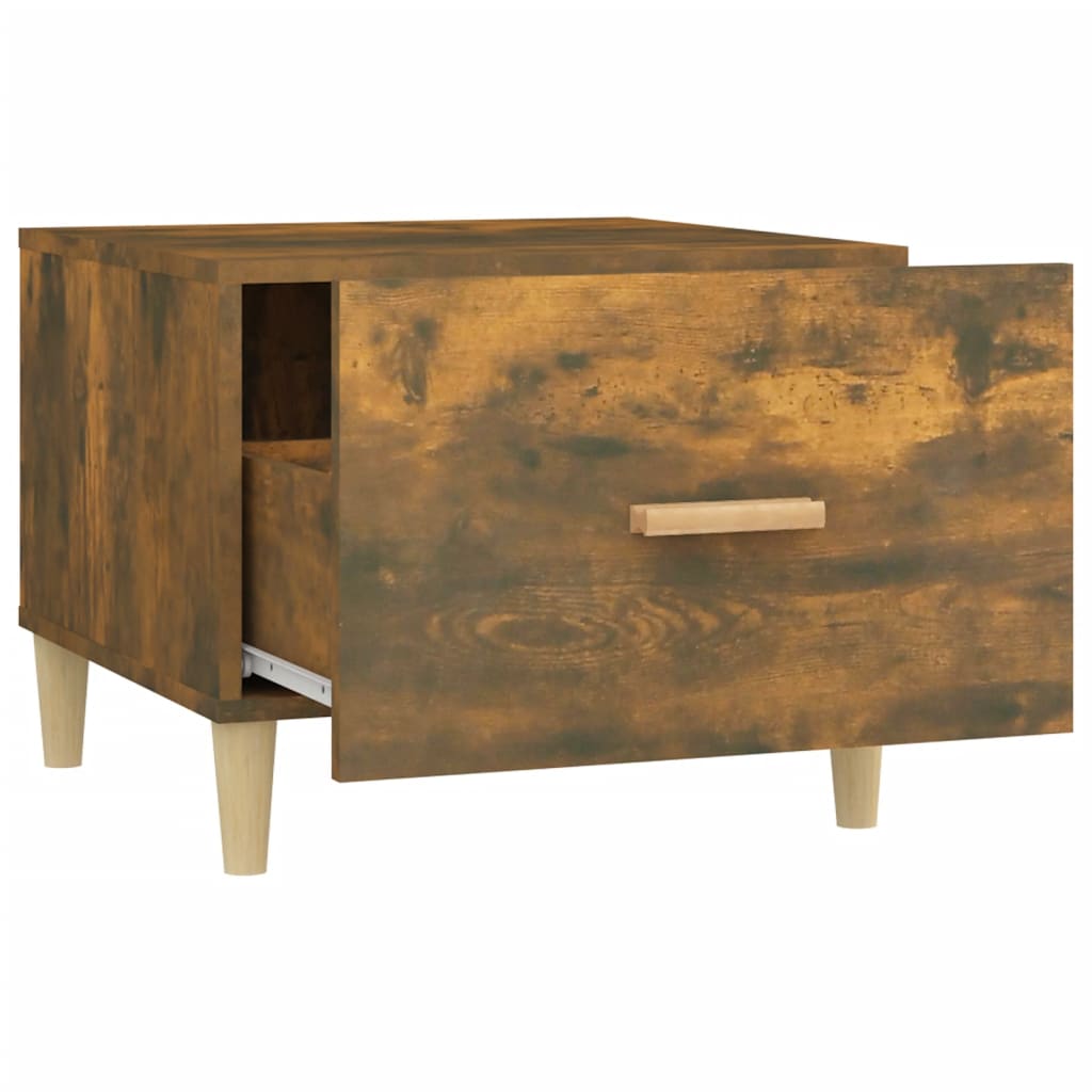 vidaXL Coffee Tables 2 pcs Smoked Oak 50x50x40 cm Engineered Wood
