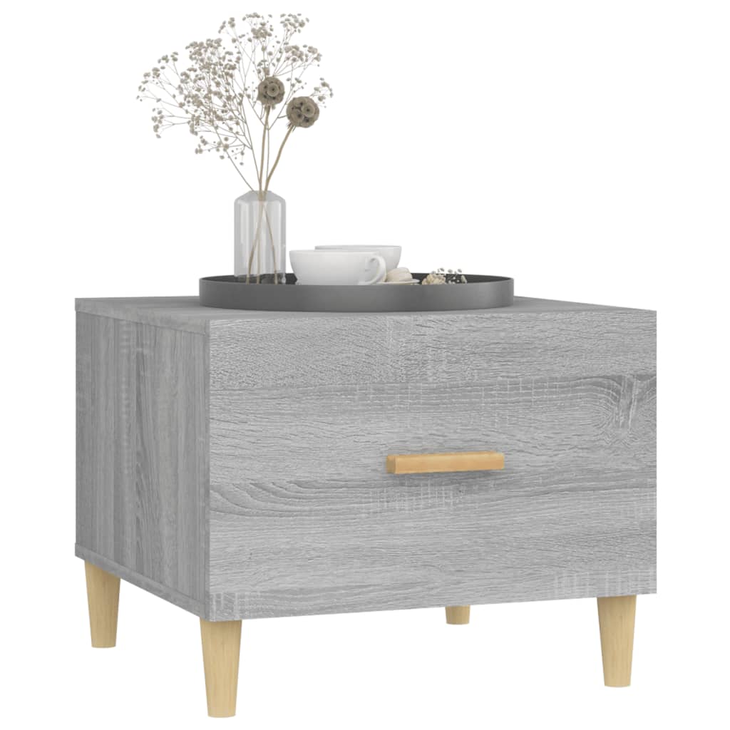 vidaXL Coffee Table Grey Sonoma 50x50x40 cm Engineered Wood