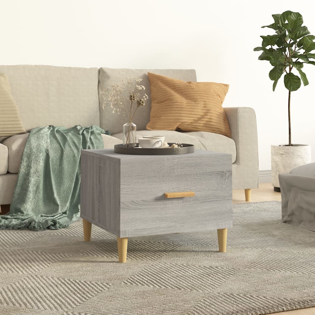 vidaXL Coffee Table Grey Sonoma 50x50x40 cm Engineered Wood