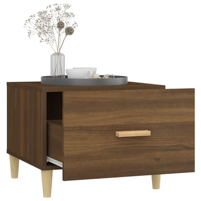 vidaXL Coffee Table Brown Oak 50x50x40 cm Engineered Wood