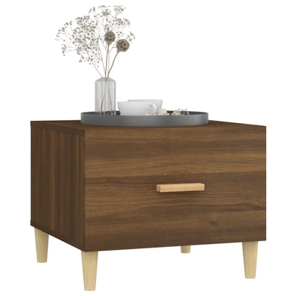vidaXL Coffee Table Brown Oak 50x50x40 cm Engineered Wood