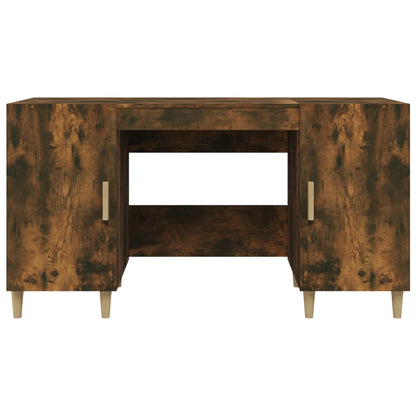 vidaXL Desk Smoked Oak 140x50x75 cm Engineered Wood