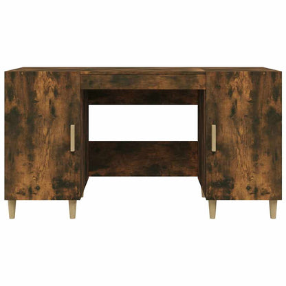 817549 vidaXL Desk Smoked Oak 140x50x75 cm Engineered Wood