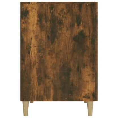 vidaXL Desk Smoked Oak 140x50x75 cm Engineered Wood
