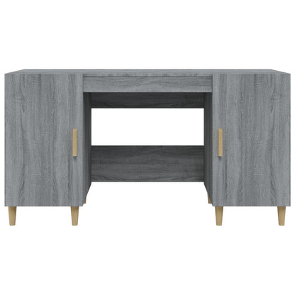 vidaXL Desk Grey Sonoma 140x50x75 cm Engineered Wood