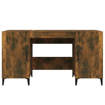 vidaXL Desk Smoked Oak 140x50x75 cm Engineered Wood
