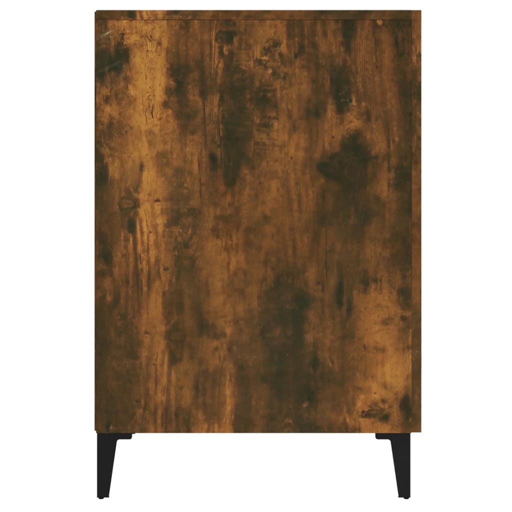 vidaXL Desk Smoked Oak 140x50x75 cm Engineered Wood