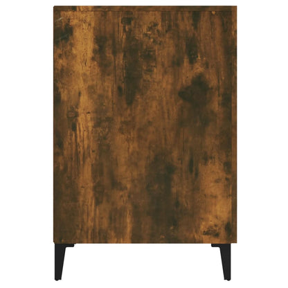 vidaXL Desk Smoked Oak 140x50x75 cm Engineered Wood