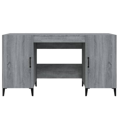 vidaXL Desk Grey Sonoma 140x50x75 cm Engineered Wood