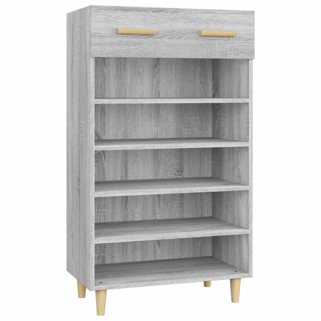 vidaXL Shoe Cabinet Grey Sonoma 60x35x105 cm Engineered Wood