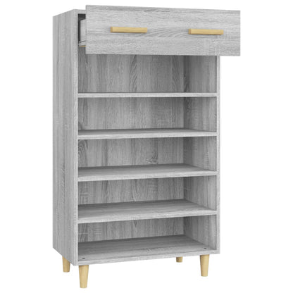 vidaXL Shoe Cabinet Grey Sonoma 60x35x105 cm Engineered Wood