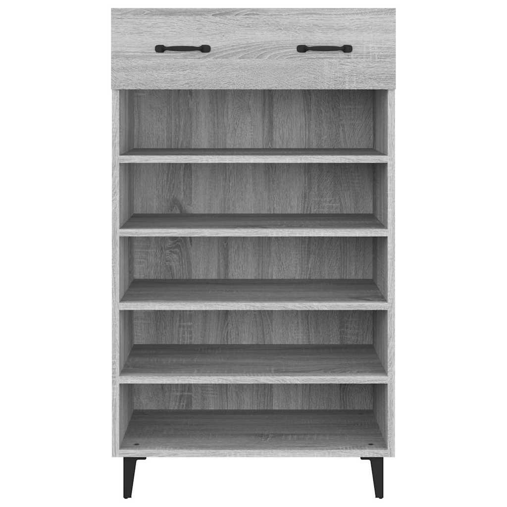 817559 vidaXL Shoe Cabinet Grey Sonoma 60x35x105 cm Engineered Wood