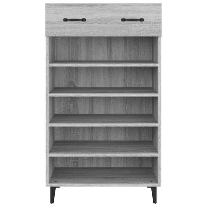817559 vidaXL Shoe Cabinet Grey Sonoma 60x35x105 cm Engineered Wood